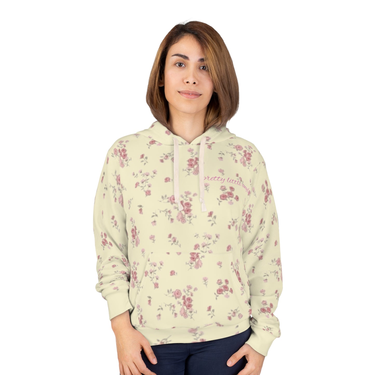 Floral 'Make Your Heart the Prettiest Thing About You' All-Over Print Hoodie